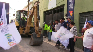 Arranque de obra de la calle allende en Dolores Hidalgo