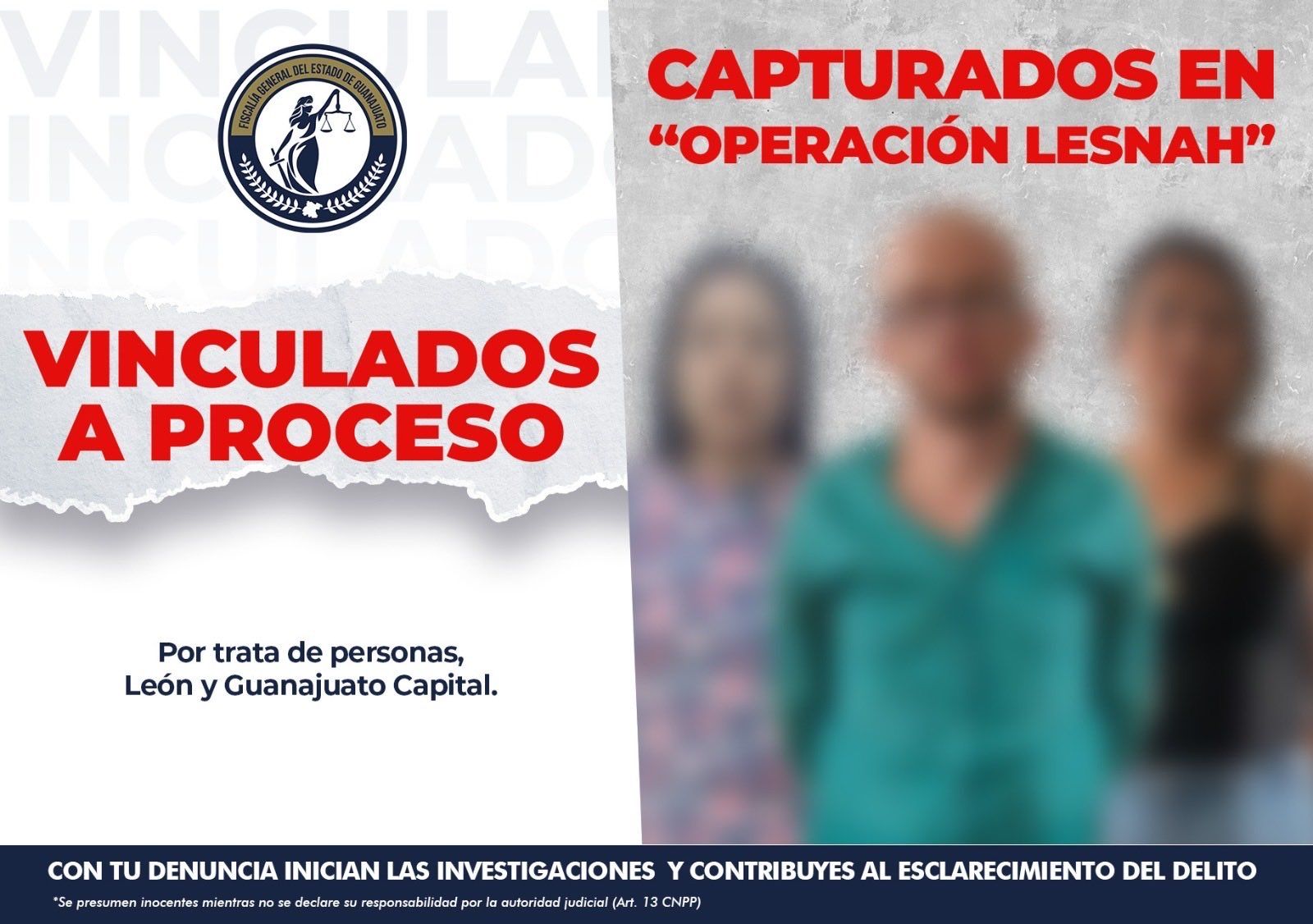 Trata de personas en Guanajuato: Fiscalía rescata a tres menores en la “Operación LesnaH”