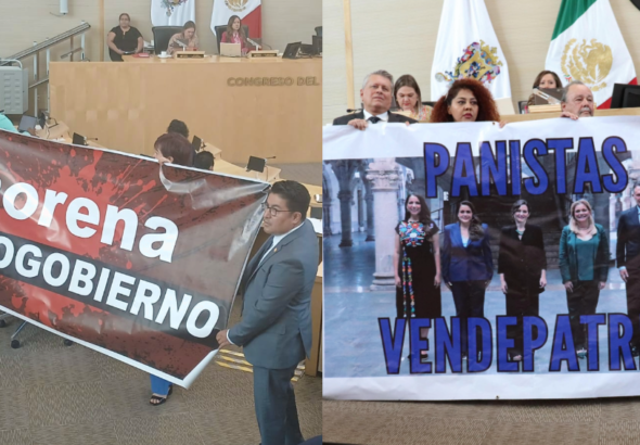 Congreso de Guanajuato: Chocan PAN y Morena por mitin de Gobernadora