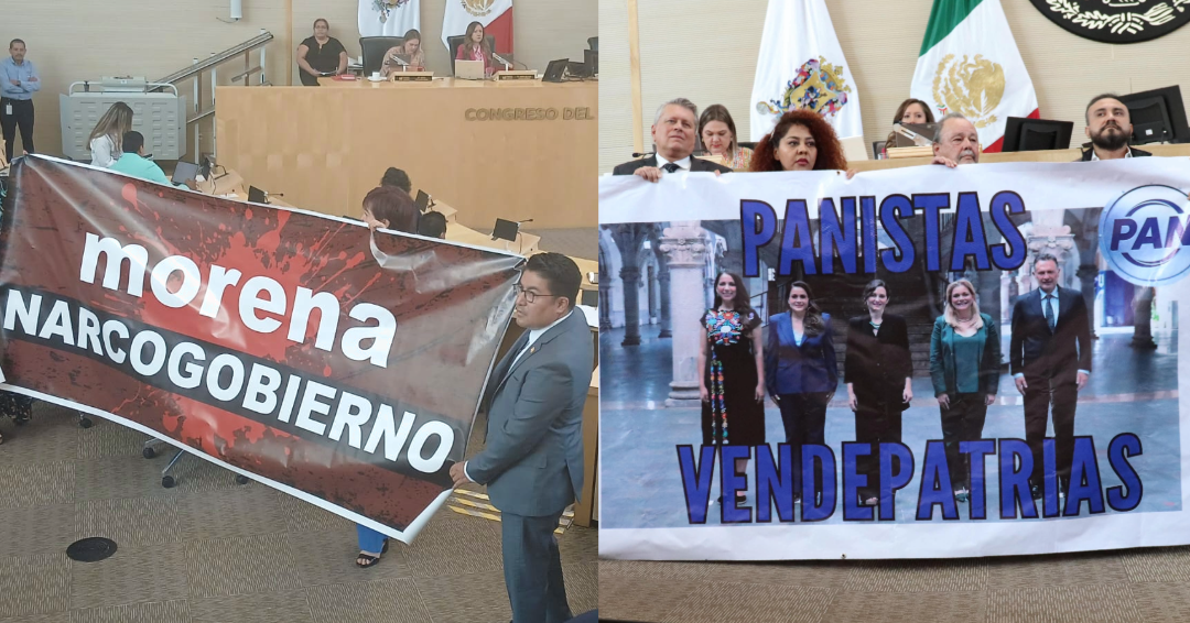 Congreso de Guanajuato: Chocan PAN y Morena por mitin de Gobernadora