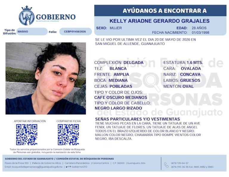 Nieta desaparecida: Buscan a familiar de Paquita la del Barrio en San Miguel de Allende