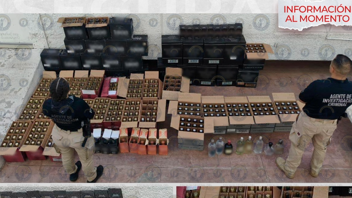 Decomisan 531 botellas de alcohol adulterado tras cateo en León; FGR asume investigación