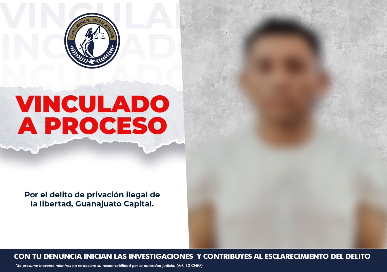 Vinculan a proceso a sujeto por privación de la libertad en Guanajuato Capital